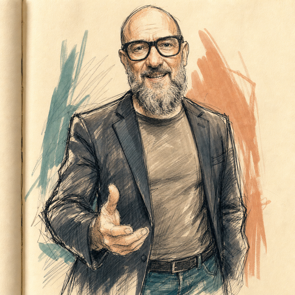 Sketch-Porträt Alex Heyers