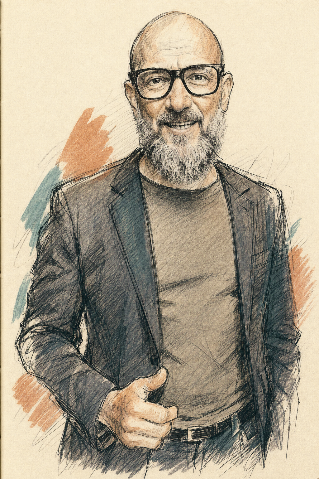 Sketch-Porträt Alex Heyers